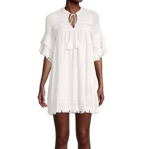 Allison Embroidered Tassel-Tie Dress